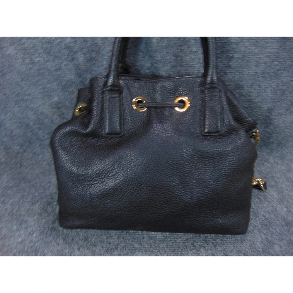 Michael Kors Suri Bucket Purse Black Leather Drawstring Tassel Chain‎ Strap